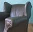 Leather wingback armchair - SOLD
